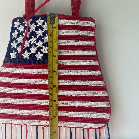 Vintage Beaded American Flag Purse - Picture 12 of 13